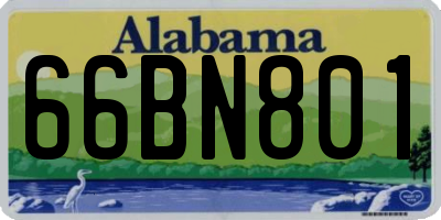 AL license plate 66BN801