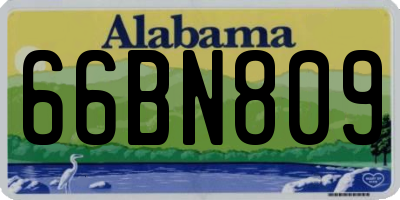 AL license plate 66BN809