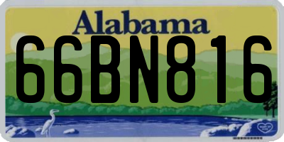 AL license plate 66BN816