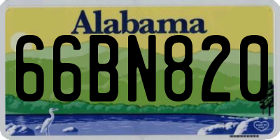 AL license plate 66BN820