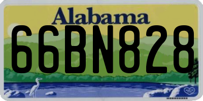 AL license plate 66BN828