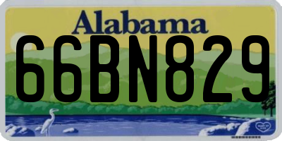 AL license plate 66BN829