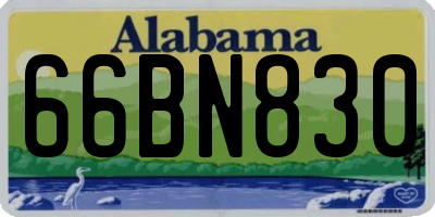 AL license plate 66BN830