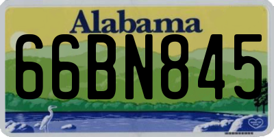 AL license plate 66BN845