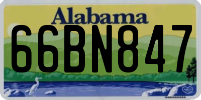 AL license plate 66BN847