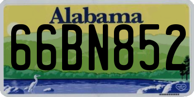 AL license plate 66BN852