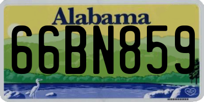 AL license plate 66BN859