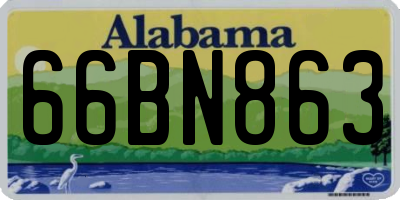 AL license plate 66BN863