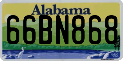 AL license plate 66BN868
