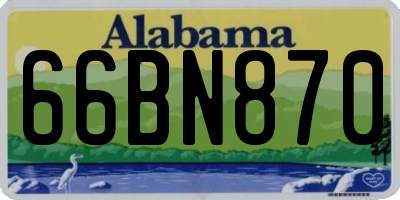 AL license plate 66BN870