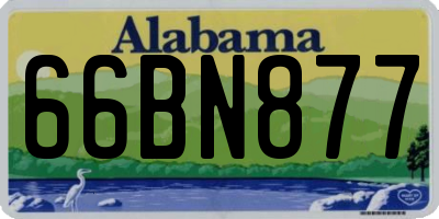 AL license plate 66BN877