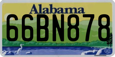 AL license plate 66BN878