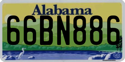 AL license plate 66BN886