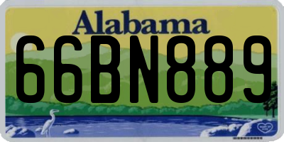 AL license plate 66BN889
