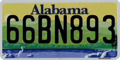 AL license plate 66BN893