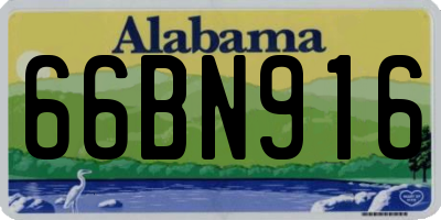 AL license plate 66BN916