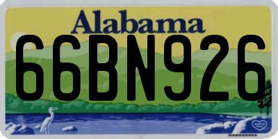 AL license plate 66BN926