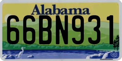 AL license plate 66BN931