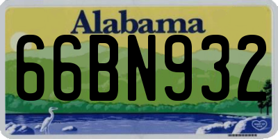 AL license plate 66BN932