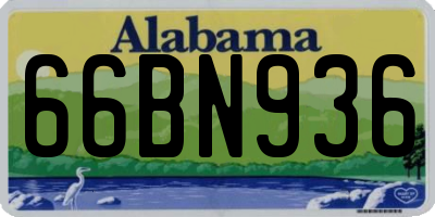 AL license plate 66BN936