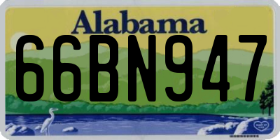 AL license plate 66BN947