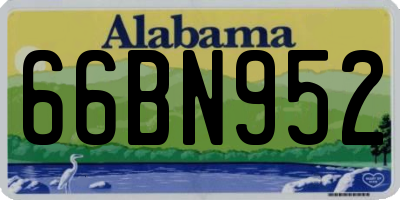 AL license plate 66BN952