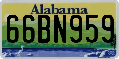 AL license plate 66BN959