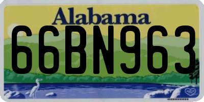 AL license plate 66BN963