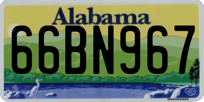 AL license plate 66BN967