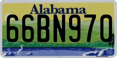 AL license plate 66BN970