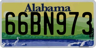AL license plate 66BN973