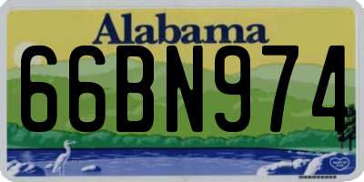 AL license plate 66BN974