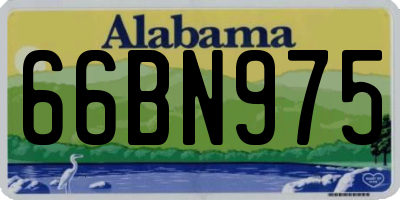 AL license plate 66BN975