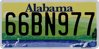 AL license plate 66BN977