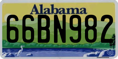 AL license plate 66BN982