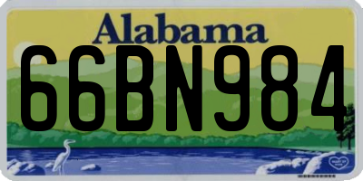AL license plate 66BN984