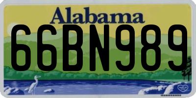 AL license plate 66BN989