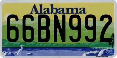 AL license plate 66BN992