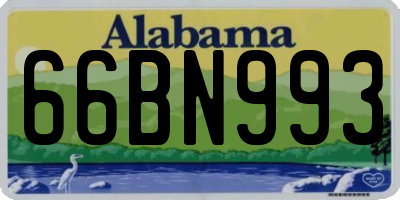 AL license plate 66BN993