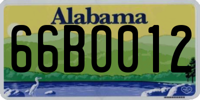 AL license plate 66BO012