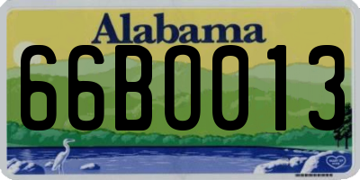 AL license plate 66BO013