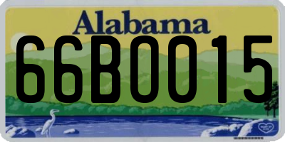 AL license plate 66BO015
