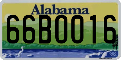 AL license plate 66BO016