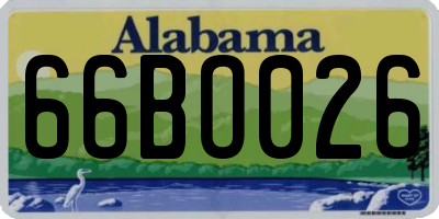 AL license plate 66BO026