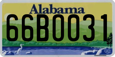 AL license plate 66BO031