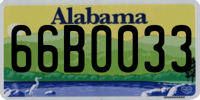 AL license plate 66BO033