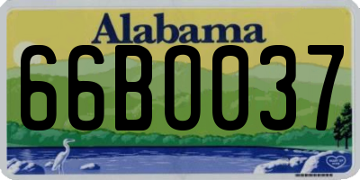 AL license plate 66BO037