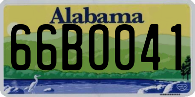 AL license plate 66BO041