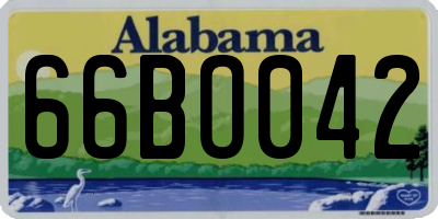 AL license plate 66BO042