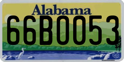 AL license plate 66BO053